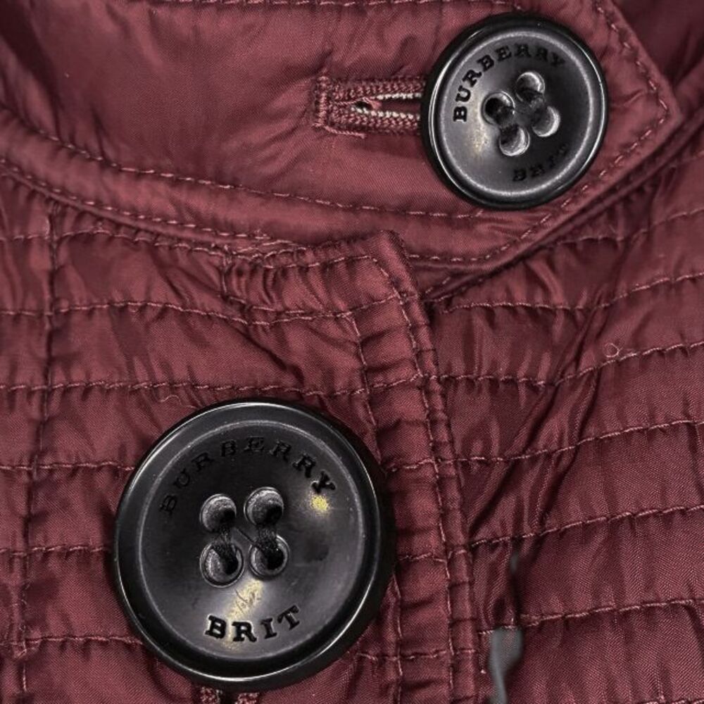 Burberry Brit Tiggsmore Medium Quilted Jacket Women’s Classic Coat Deep Burgundy - Picture 8 of 10